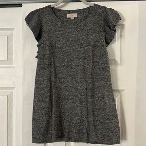 Loft grey cap sleeve sweater